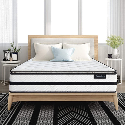 Materasso matrimoniale Isaac Sleep da 12 pollici con cuscino imbottito ibrido medio