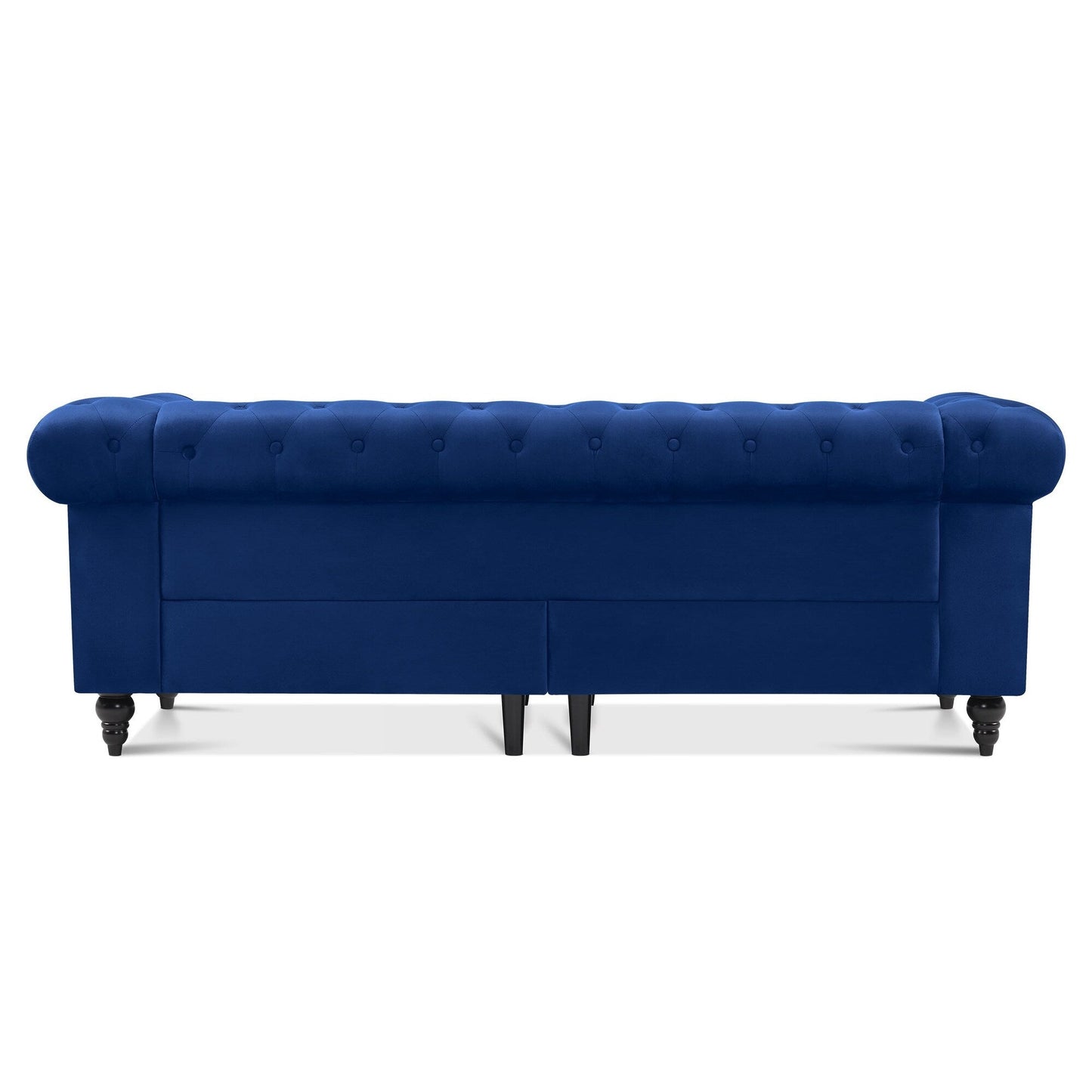 Divano da ufficio piccolo Ivinta, divano Chesterfield con lavorazione capitonné in velluto, divano vintage di metà secolo