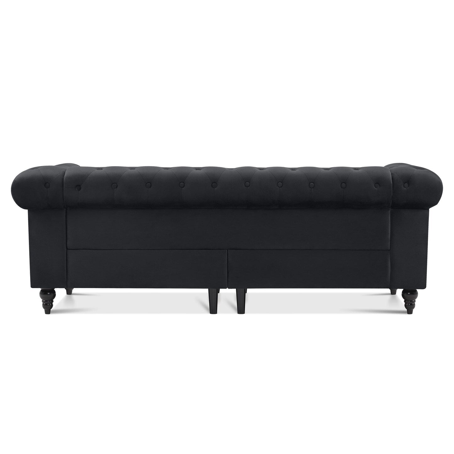 Divano da ufficio piccolo Ivinta, divano Chesterfield con lavorazione capitonné in velluto, divano vintage di metà secolo