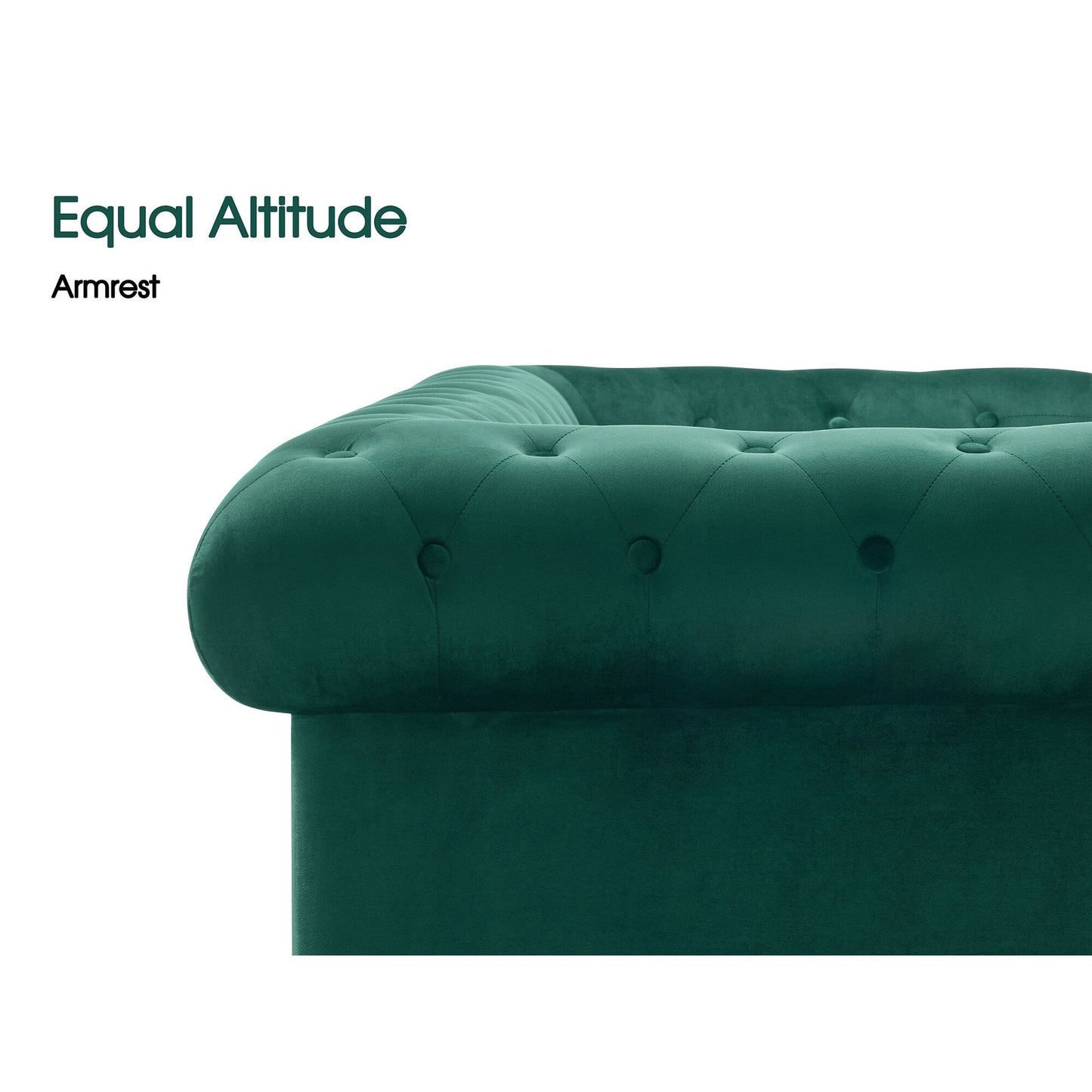 Divano da ufficio piccolo Ivinta, divano Chesterfield con lavorazione capitonné in velluto, divano vintage di metà secolo