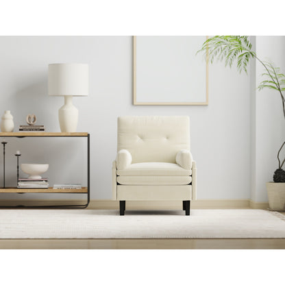 Divano singolo multifunzionale regolabile in velluto a coste Ivory 30.32, poltrona trasformabile e letto per gli ospiti