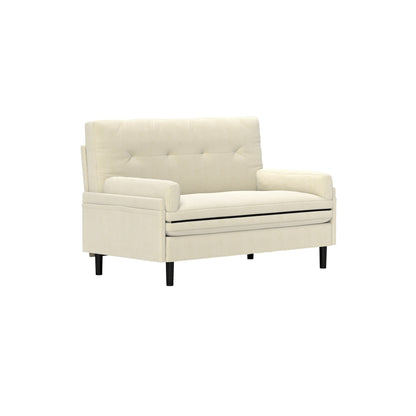 Divano a due posti regolabile multifunzionale in velluto a coste Ivory 55.11, poltrona trasformabile e letto per gli ospiti