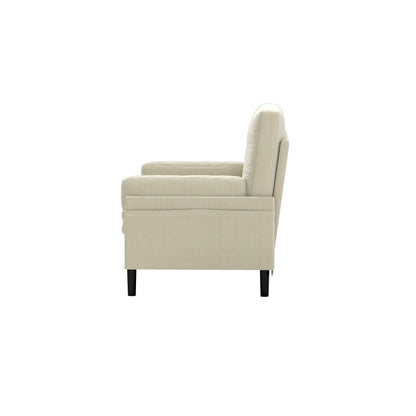 Divano a due posti regolabile in velluto a coste avorio e letto per gli ospiti