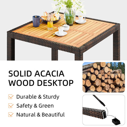 Set da pranzo per patio esterno Futzca con tavolo e sedie, 5 o 7 pezzi - N/D