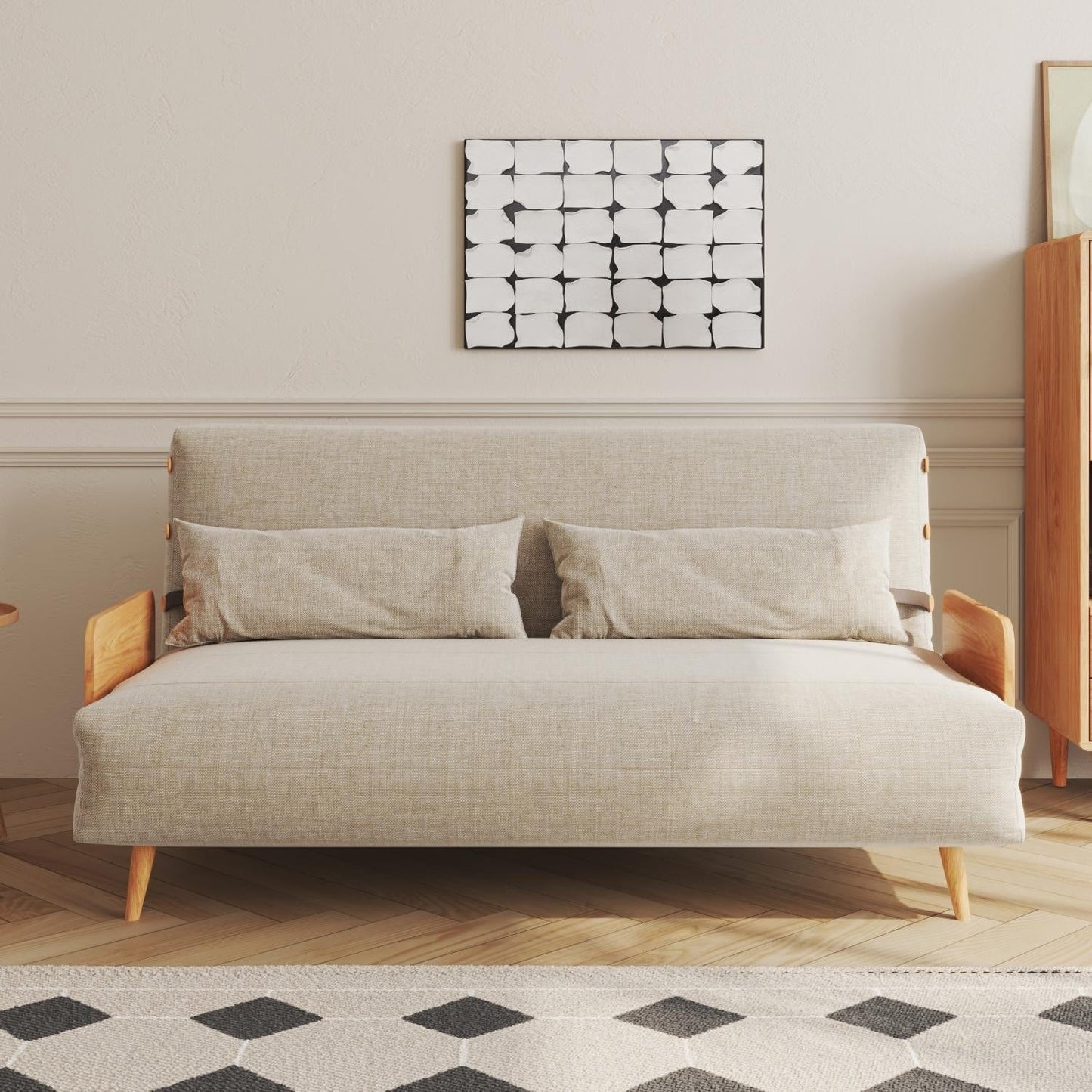 Divano letto imbottito moderno JASIWAY da 59,1''