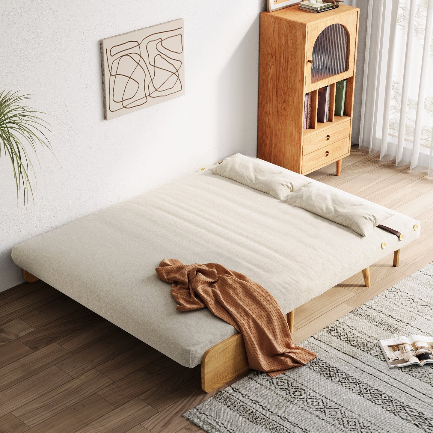 Divano letto imbottito moderno JASIWAY da 59,1''