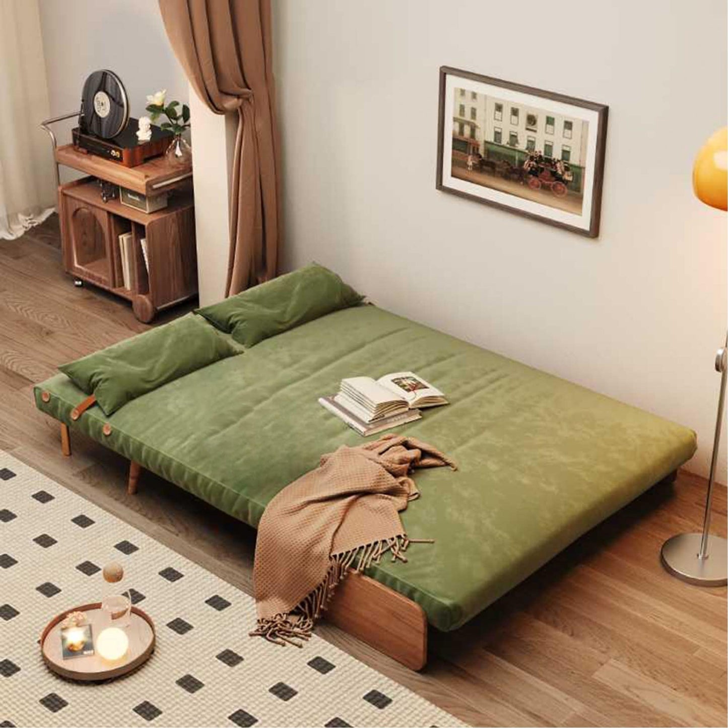 Divano letto imbottito moderno JASIWAY da 59,1''