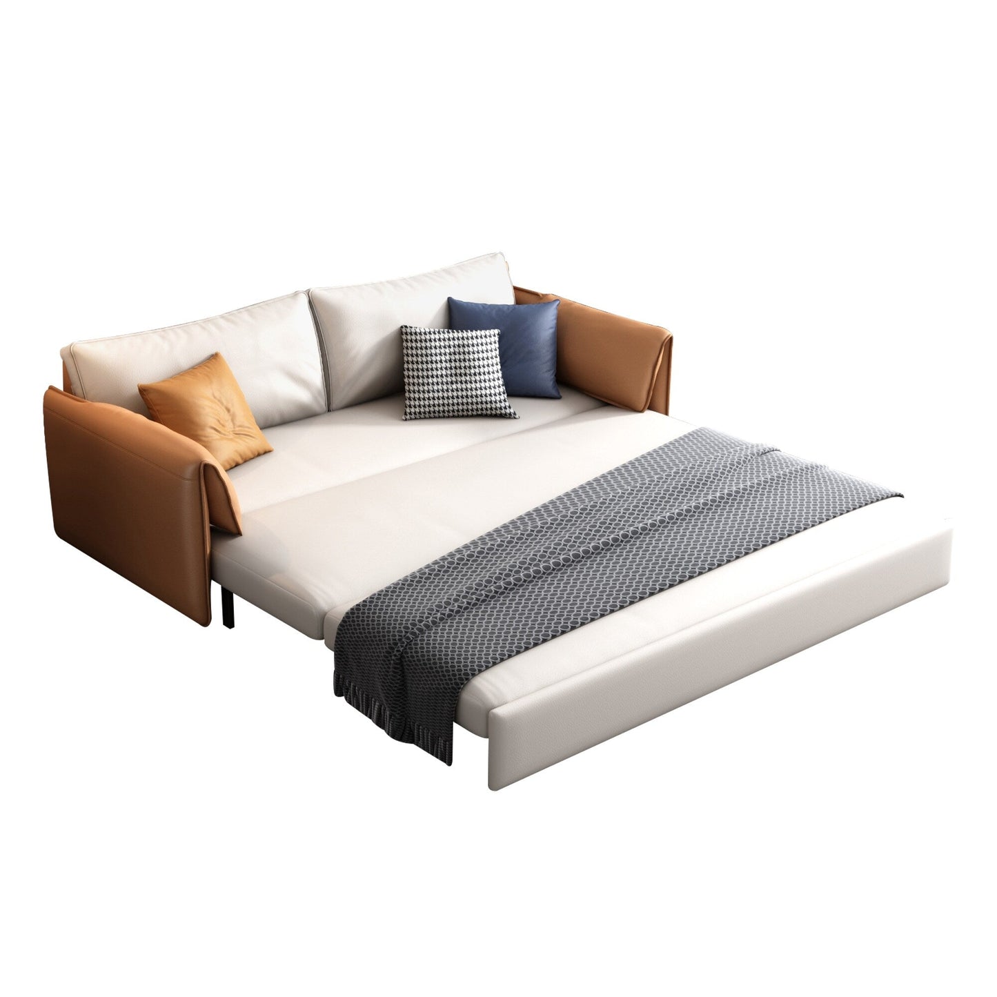 Divano letto in pelle vegana JASIWAY da 65,4''