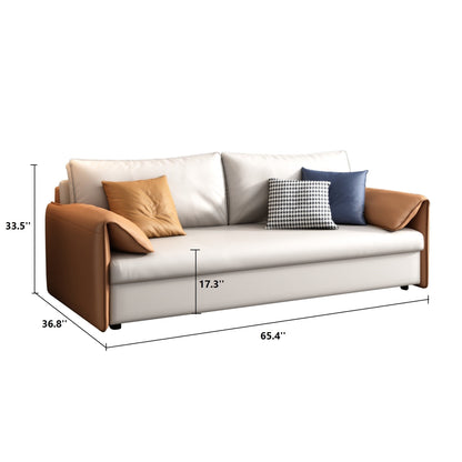 Divano letto in pelle vegana JASIWAY da 65,4''