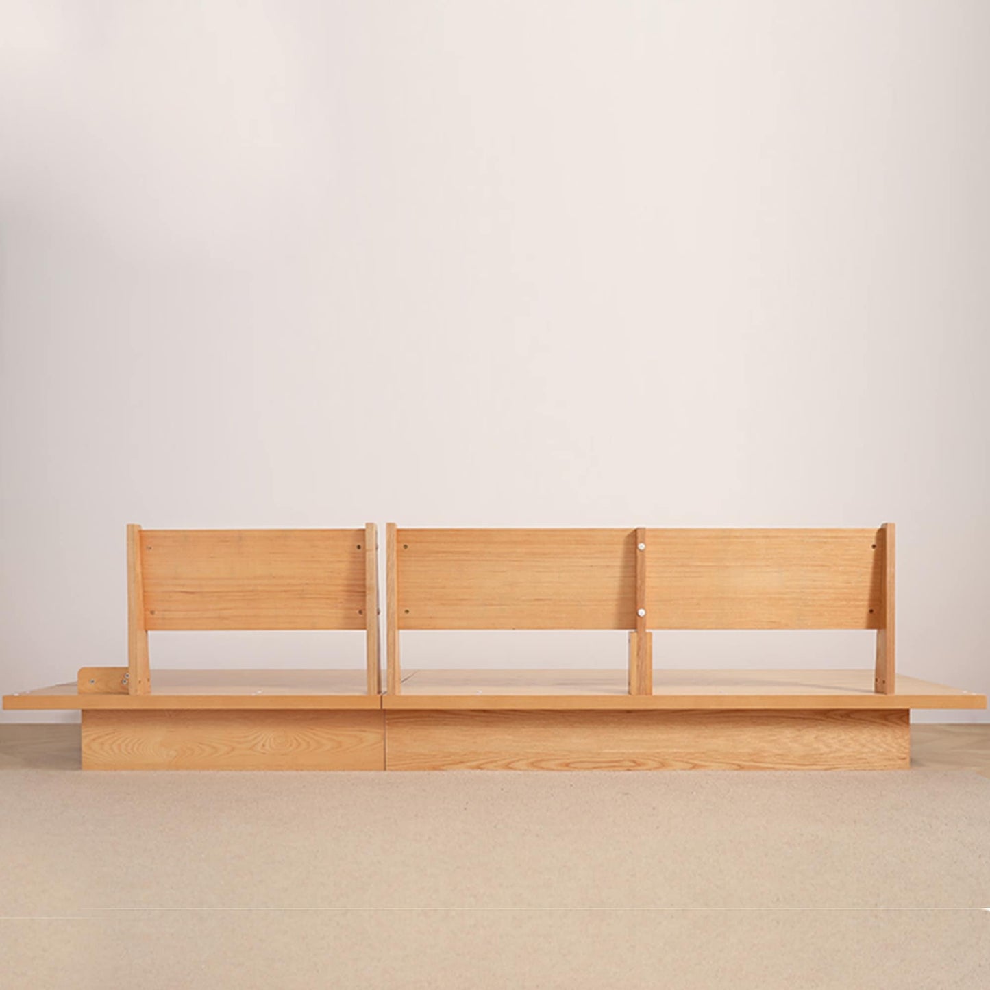 Divano JASIWAY in cotone beige con struttura in legno