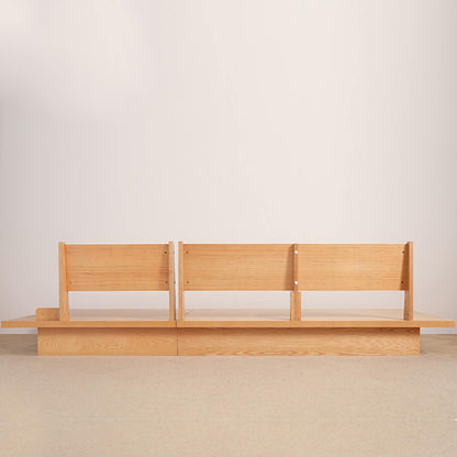 Divano JASIWAY in cotone beige con struttura in legno