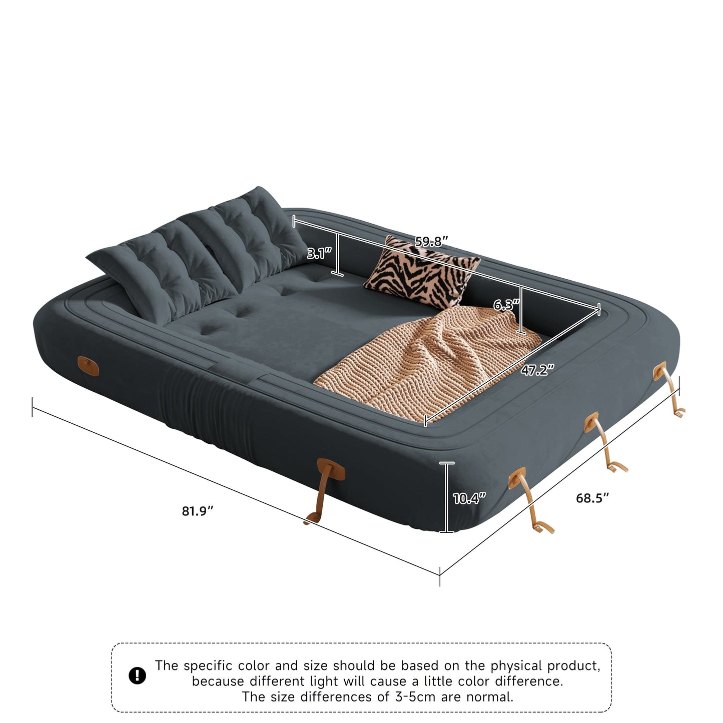 Divano letto trasformabile moderno JASIWAY, bianco