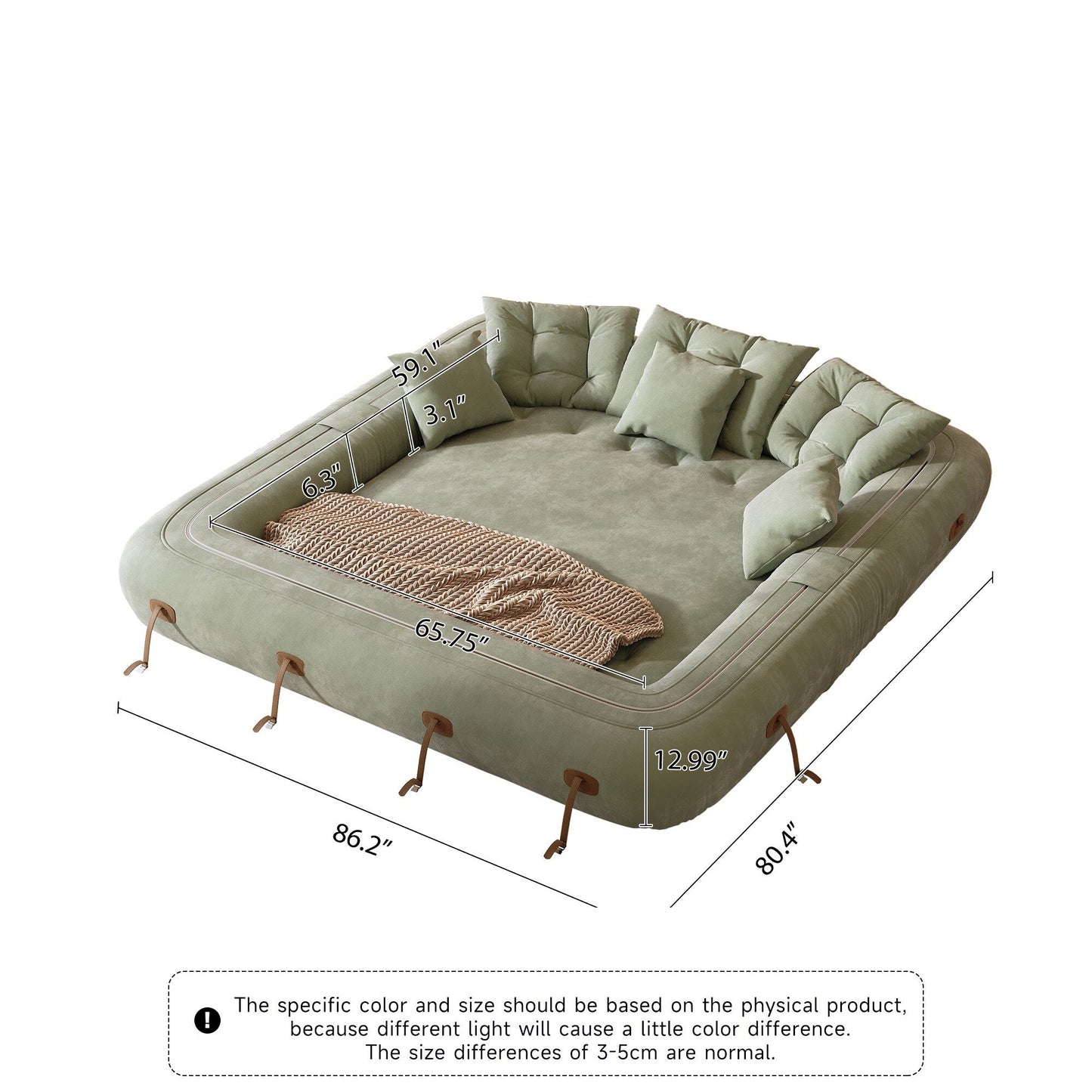 Divano letto trasformabile moderno JASIWAY, bianco