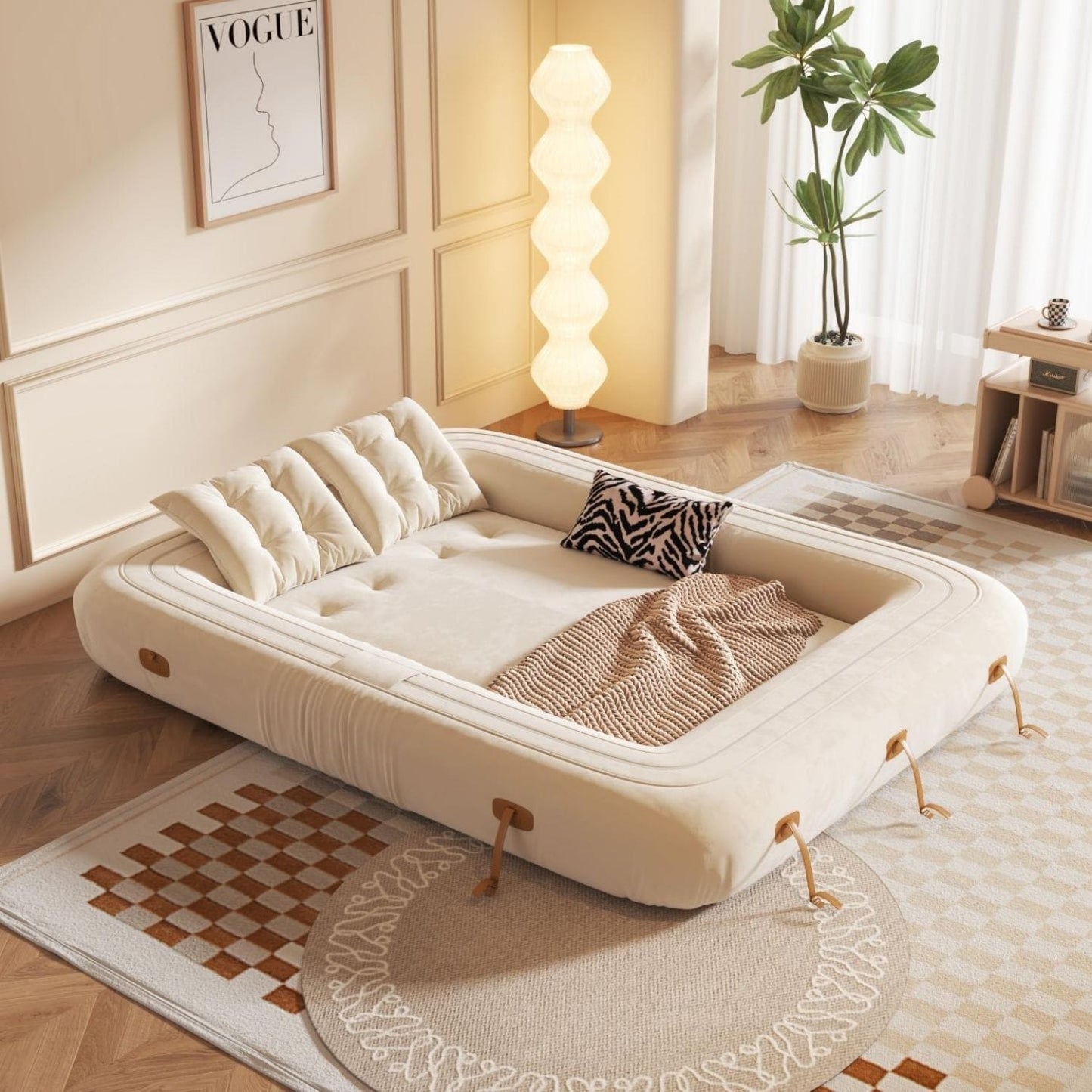 Divano letto trasformabile moderno JASIWAY, bianco