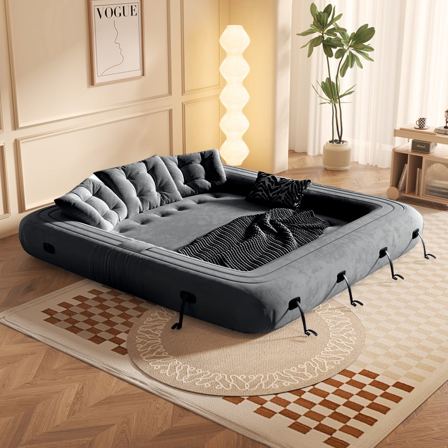 Divano letto trasformabile moderno JASIWAY, bianco