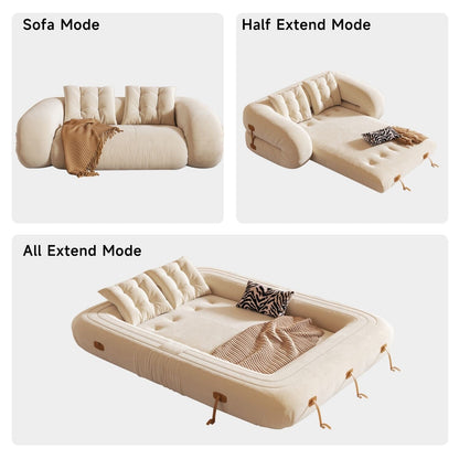 Divano letto trasformabile moderno JASIWAY, bianco