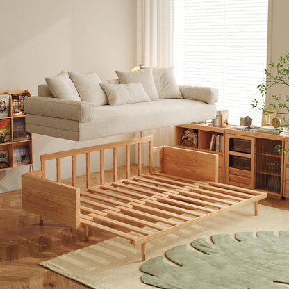 Divano letto moderno in legno massello retrattile JASIWAY
