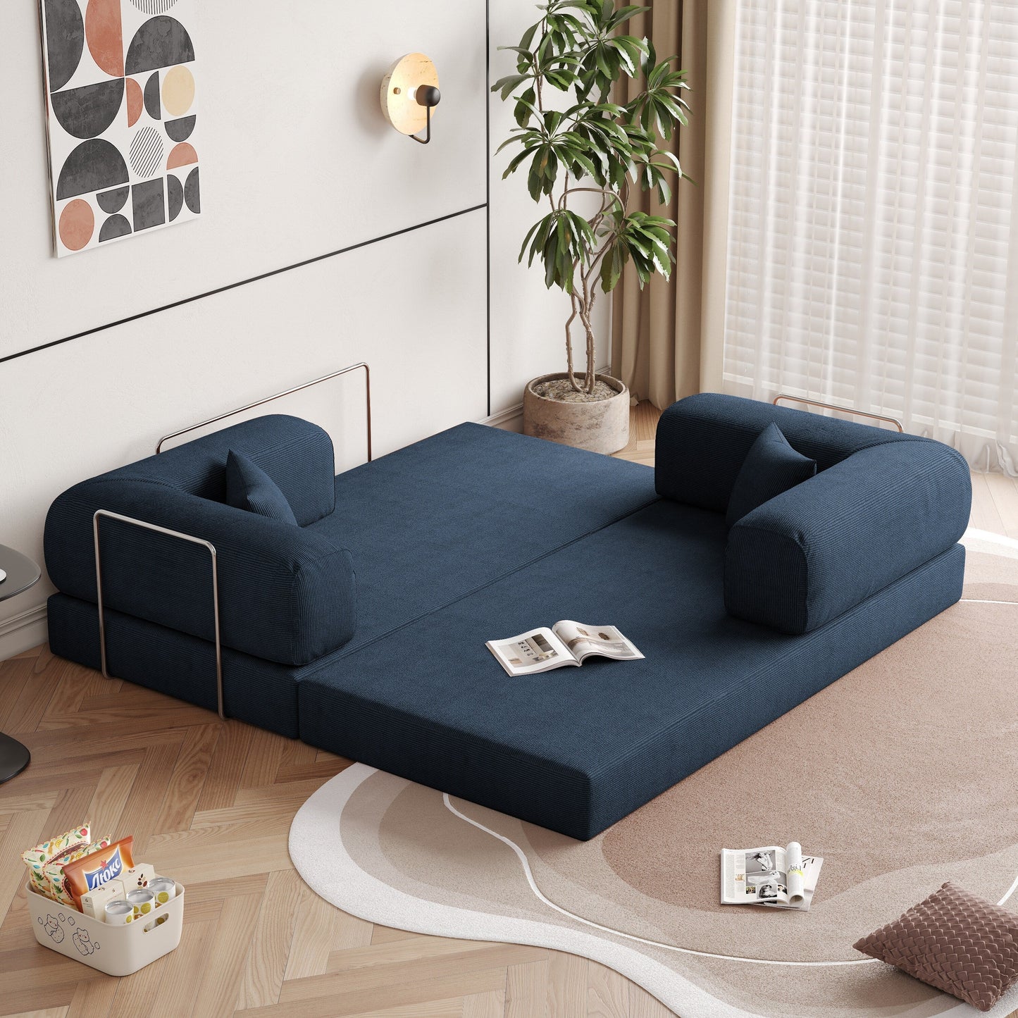 Divano letto convertibile moderno vintage JASIWAY