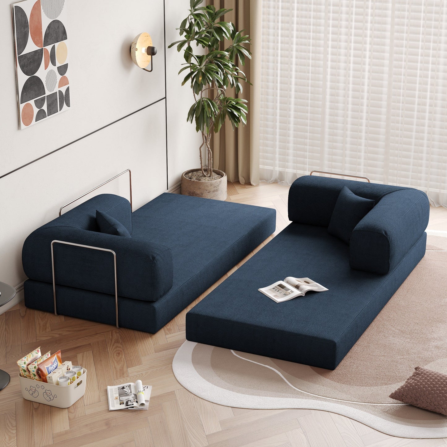 Divano letto convertibile moderno vintage JASIWAY