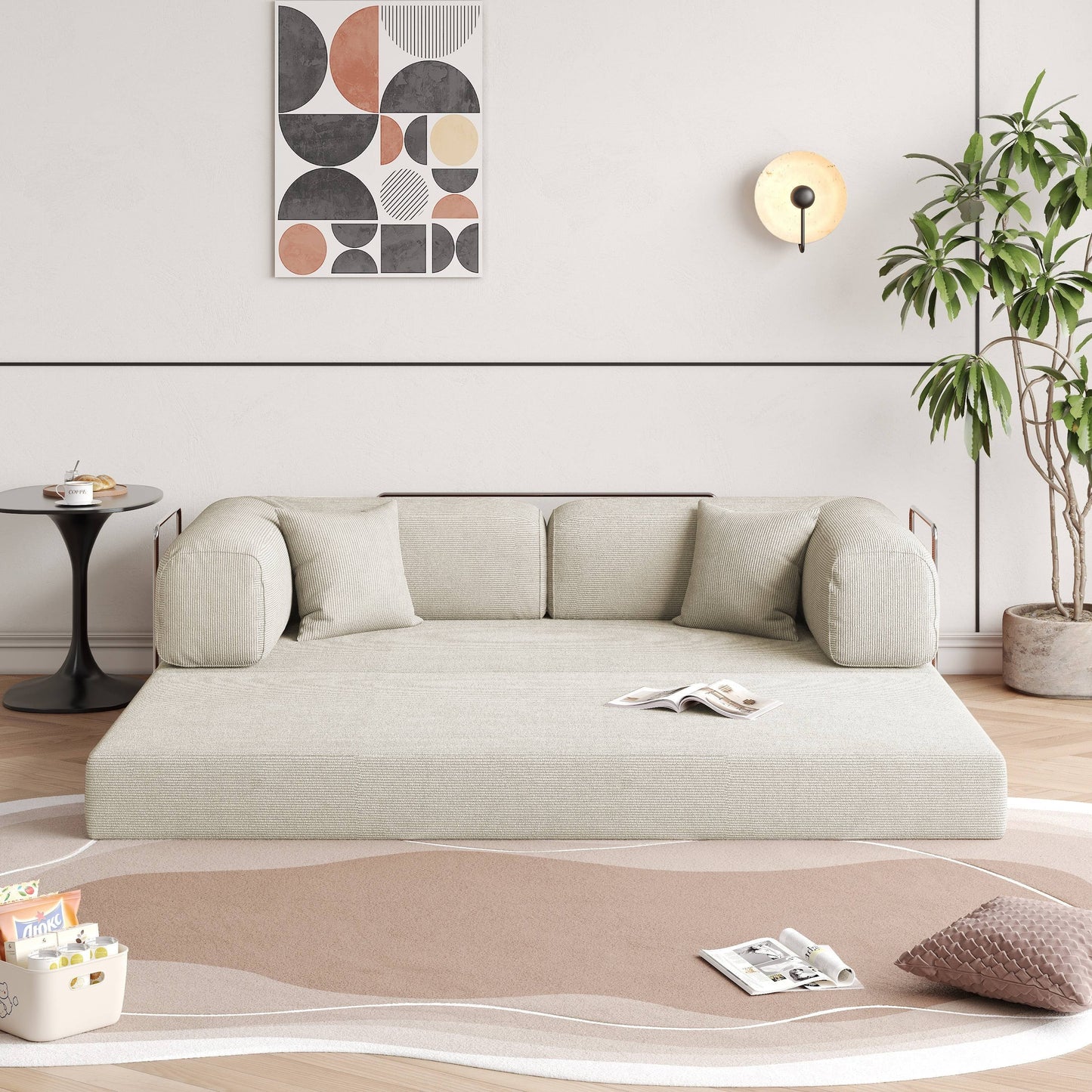 Divano letto convertibile moderno vintage JASIWAY