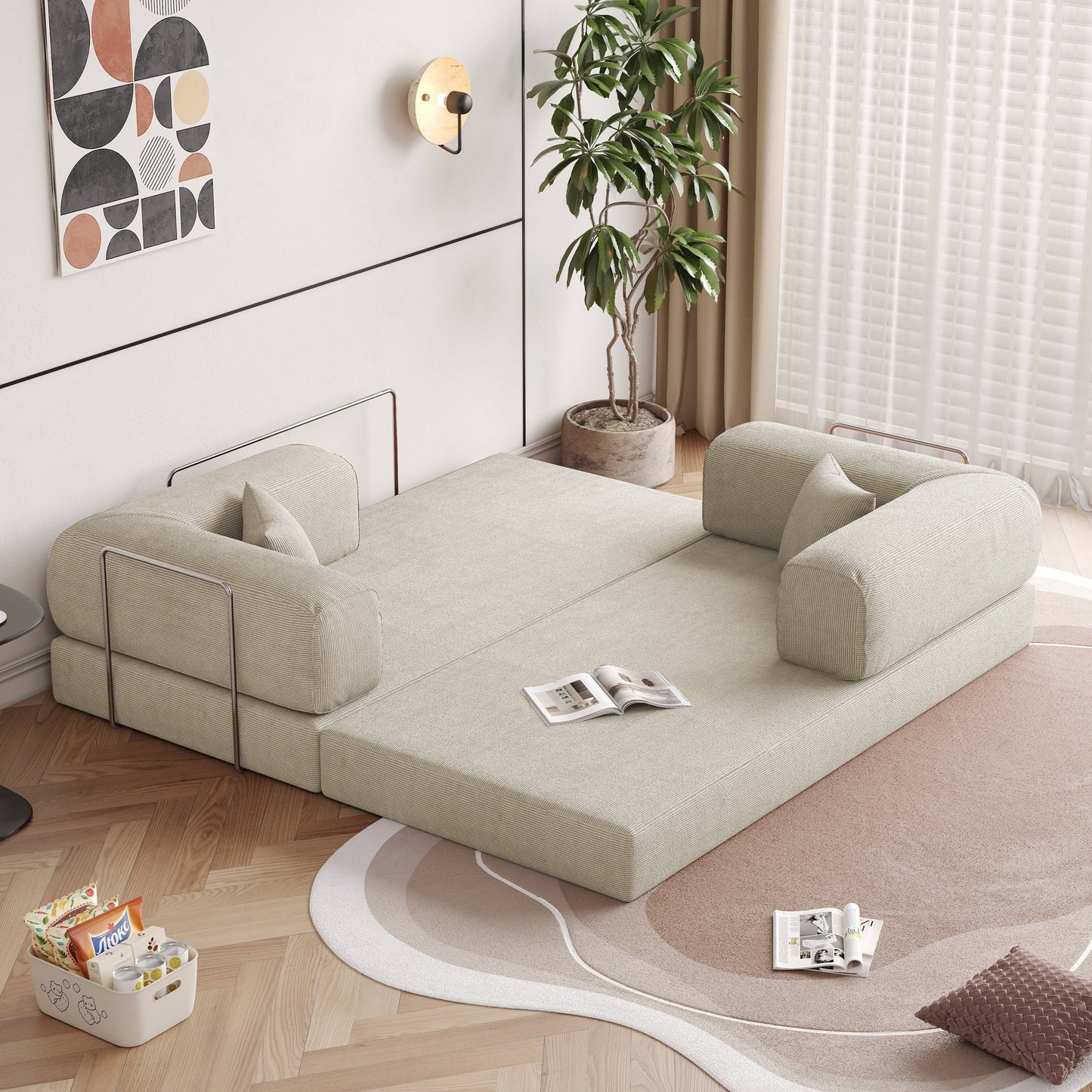Divano letto convertibile moderno vintage JASIWAY