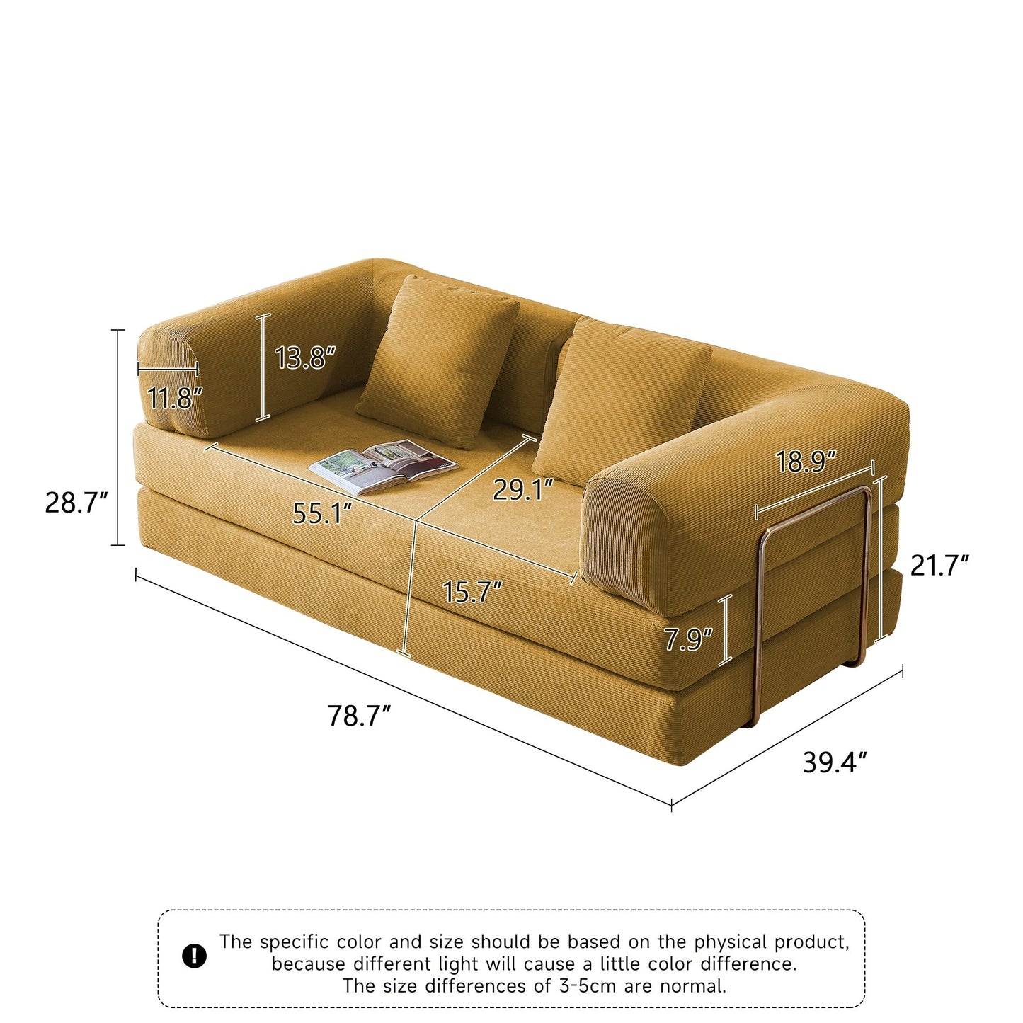 Divano letto convertibile moderno vintage JASIWAY