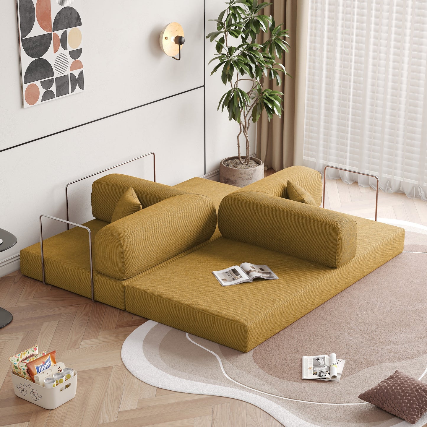 Divano letto convertibile moderno vintage JASIWAY