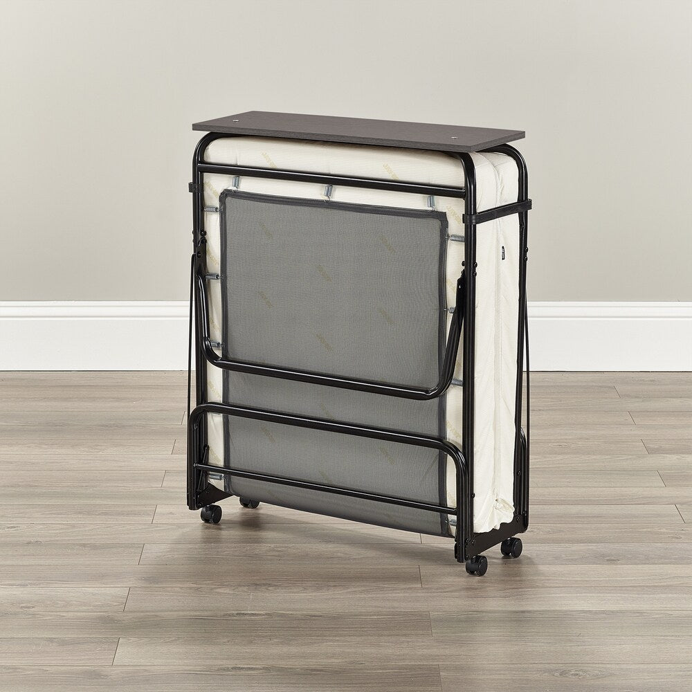 Lettino pieghevole Jay-Be Visitor Contract con materasso in fibra elettronica ad alte prestazioni e gambe pieghevoli automatiche, compatto, singolo