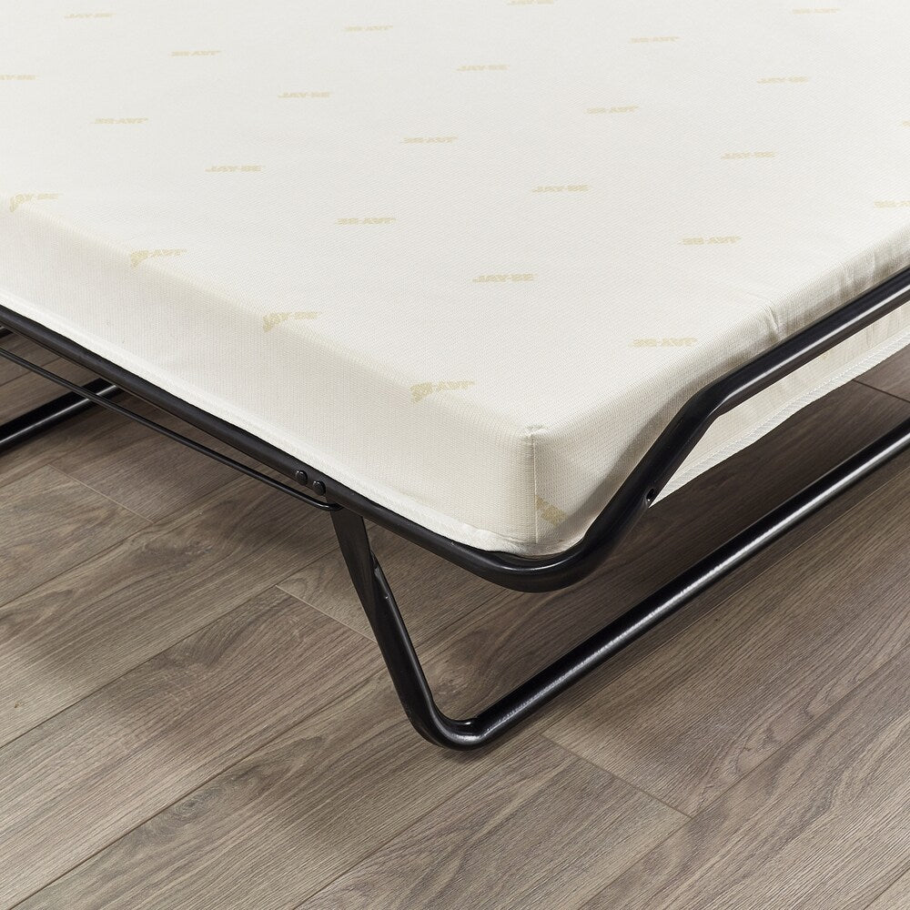 Lettino pieghevole Jay-Be Visitor Contract con materasso in fibra elettronica ad alte prestazioni e gambe pieghevoli automatiche, compatto, singolo