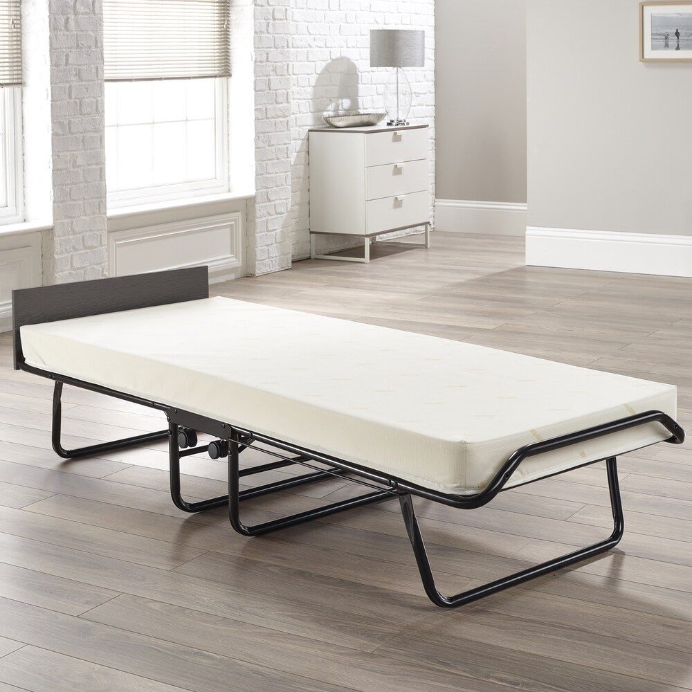 Lettino pieghevole Jay-Be Visitor Contract con materasso in fibra elettronica ad alte prestazioni e gambe pieghevoli automatiche, compatto, singolo