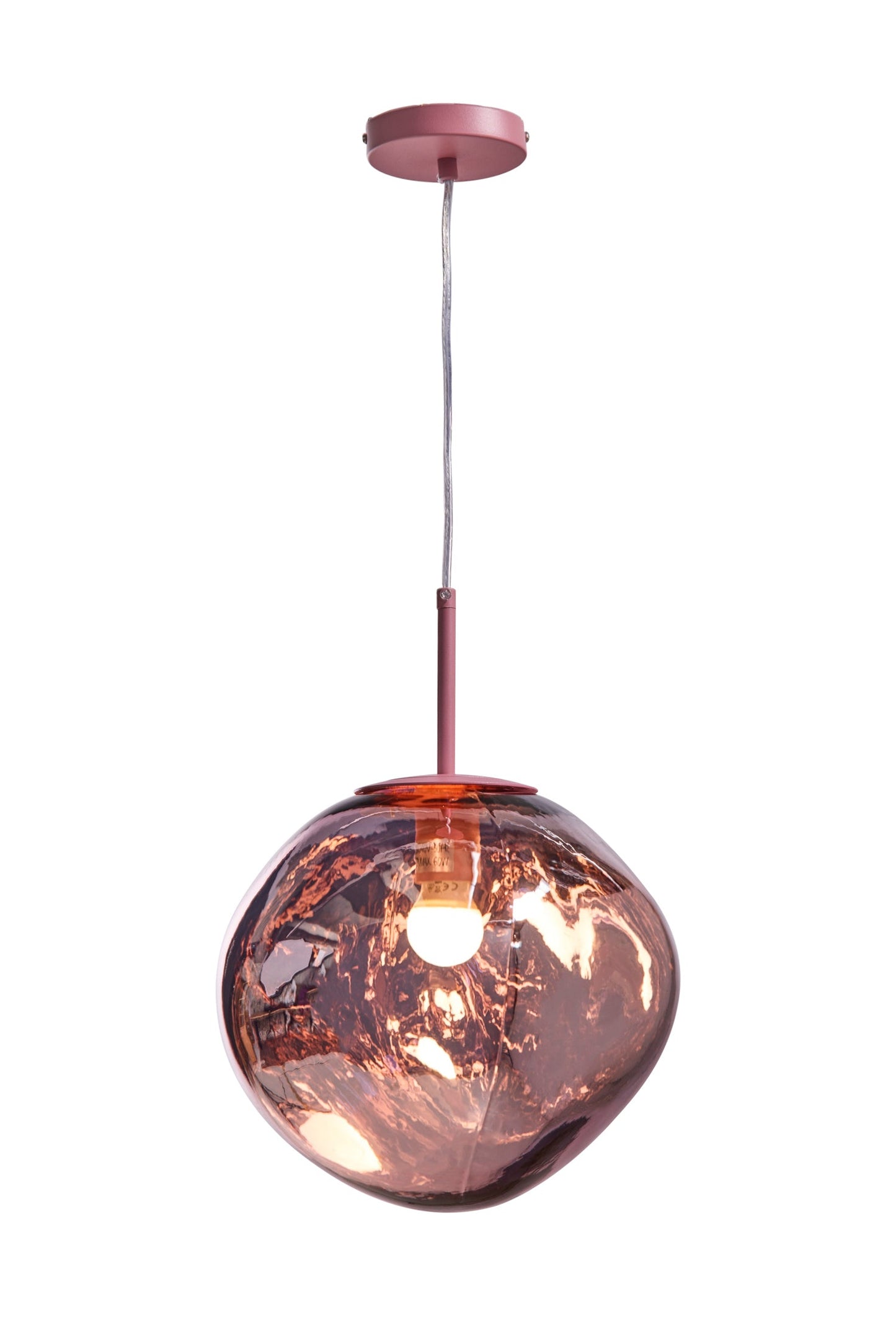 Lagos - Lampadario Bolla Medio Rosa