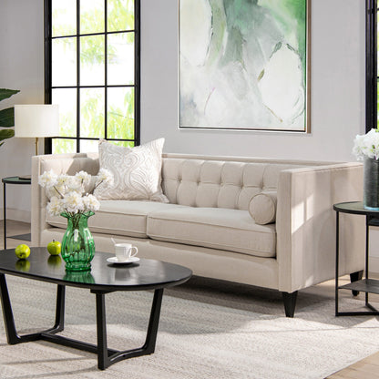 Divano Tuxedo Jack 84 in stile moderno di metà secolo con cuscini di supporto