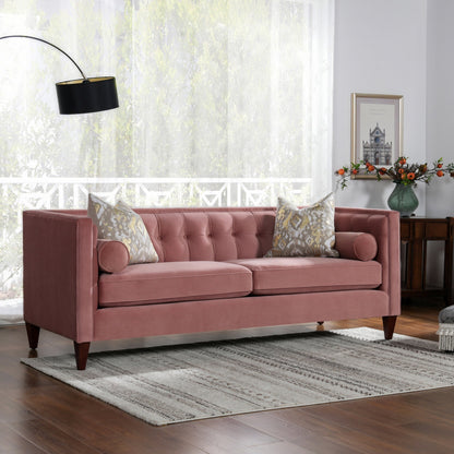 Divano Tuxedo Jack 84 in stile moderno di metà secolo con cuscini di supporto