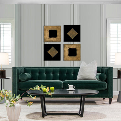 Divano Tuxedo Jack 84 in stile moderno di metà secolo con cuscini di supporto