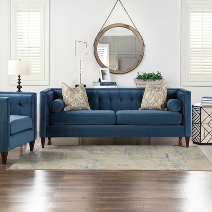 Divano Tuxedo Jack 84 in stile moderno di metà secolo con cuscini di supporto