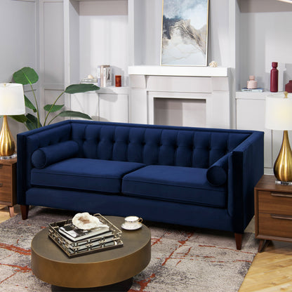 Divano Tuxedo Jack 84 in stile moderno di metà secolo con cuscini di supporto