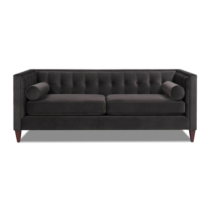 Divano Tuxedo Jack 84 in stile moderno di metà secolo con cuscini di supporto