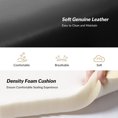 Poltrona reclinabile Jaime Modern Power in vera pelle con porte USB di HULALAHOME