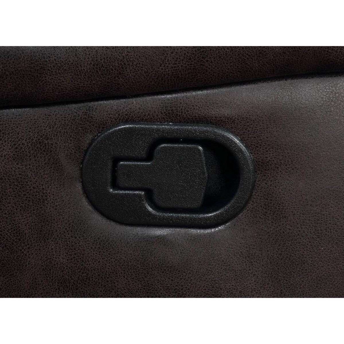 Poltrona reclinabile manuale Jake da 41 pollici, con cuscino, in similpelle marrone scuro