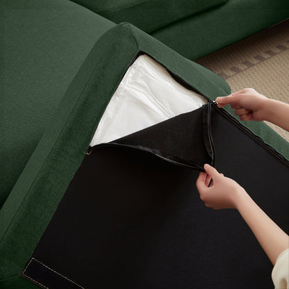 Divano componibile Jarenie a forma di U a 4 posti con doppia chaise longue per soggiorno