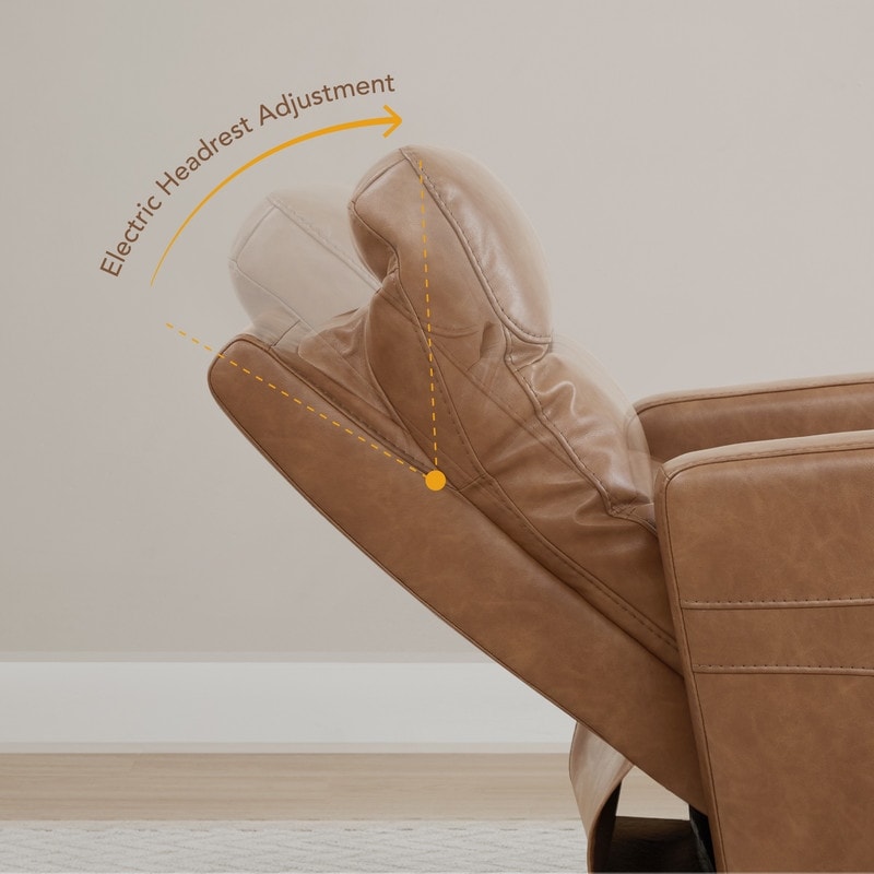 Poltrona reclinabile elettrica Jason con poggiatesta e porte di ricarica USB