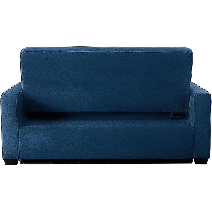 Divano a due posti Java Queen in microfibra con letto estraibile - Divano letto trasformabile per soggiorno e camera degli ospiti