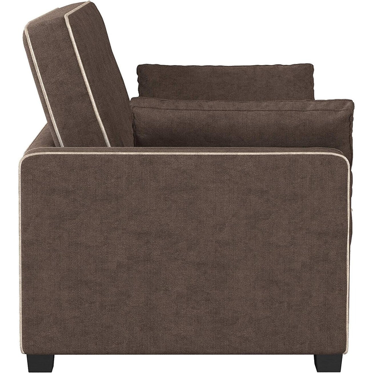 Divano a due posti Java Queen in microfibra con letto estraibile - Divano letto trasformabile per soggiorno e camera degli ospiti