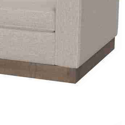 Divano Jeni, 2 cuscini decorativi, seduta moderna in poliestere beige ostrica da 90 pollici