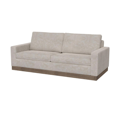 Divano Jeni, 2 cuscini decorativi, moderno, 90 pollici, in similpelle grigio ostrica