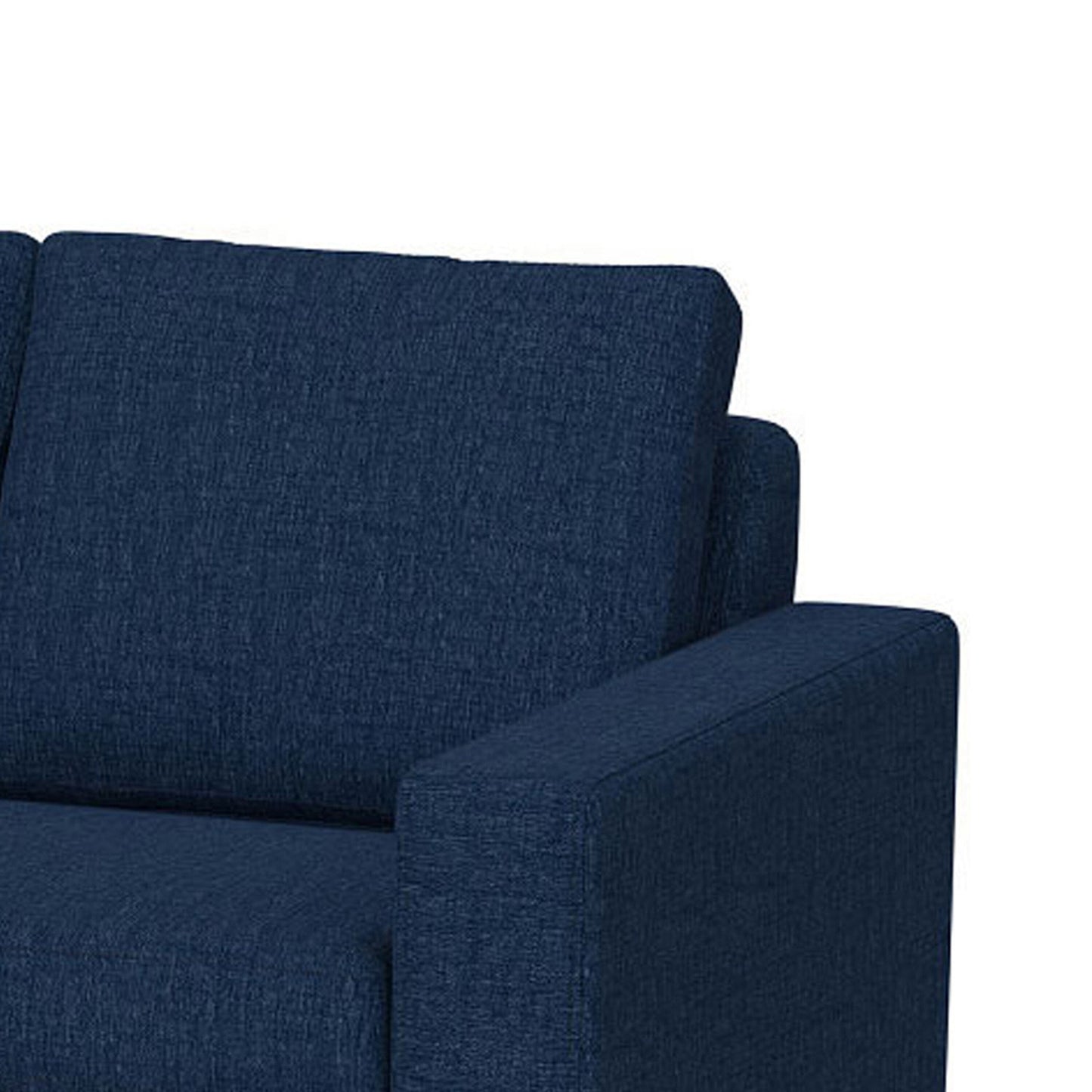 Divano Jeni, 2 cuscini decorativi, moderno 90 pollici, poliestere blu notte