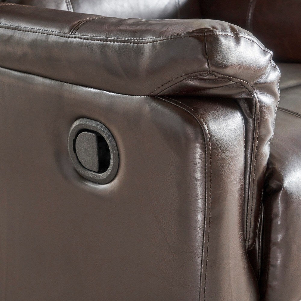 Poltrona reclinabile girevole in similpelle Jennette di Christopher Knight Home