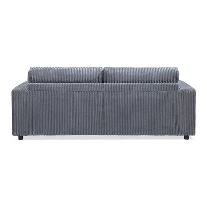 Divano letto matrimoniale oversize Jennifer Taylor Home Goliath 86, velluto a coste grigio carbone