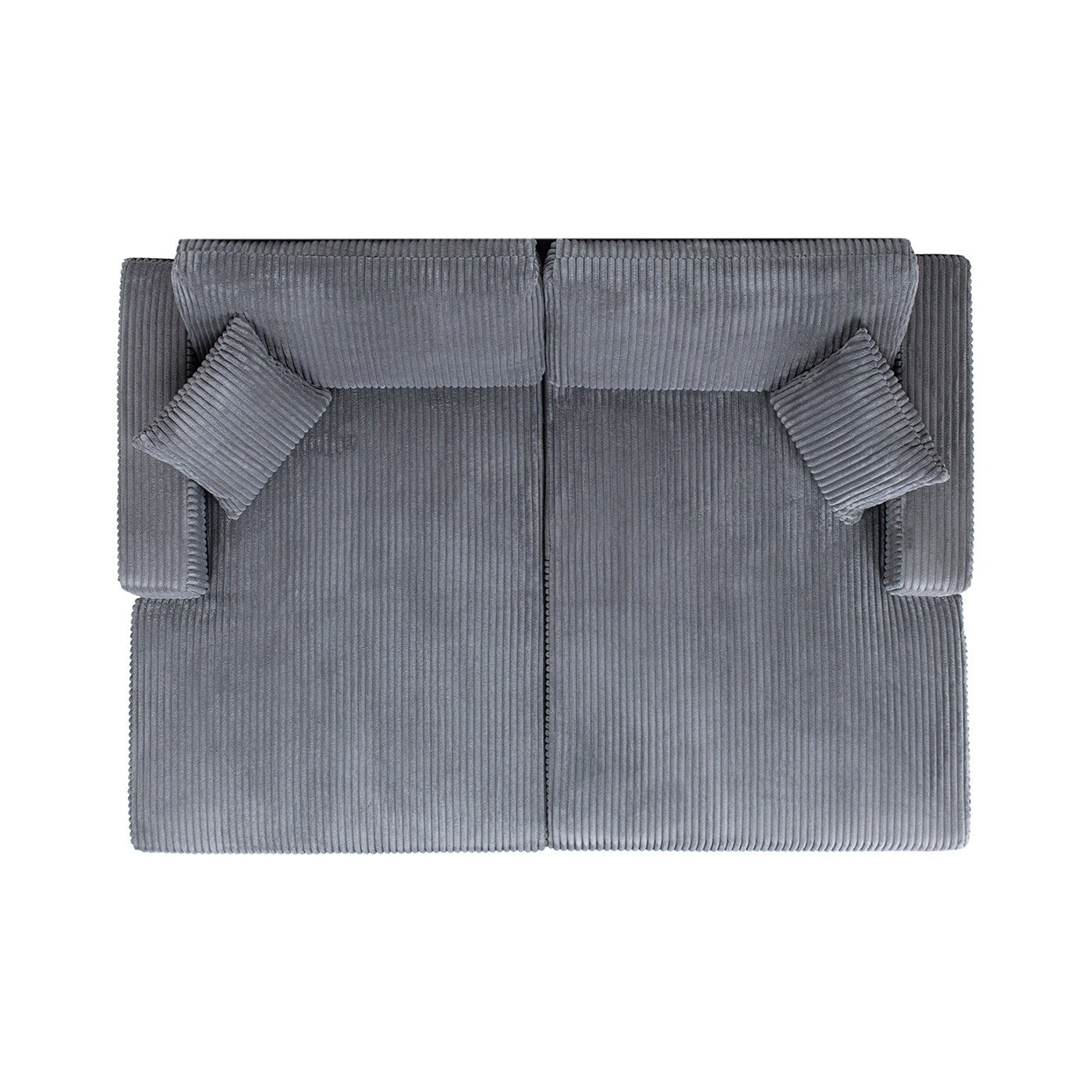 Divano letto matrimoniale oversize Jennifer Taylor Home Goliath 86, velluto a coste grigio carbone