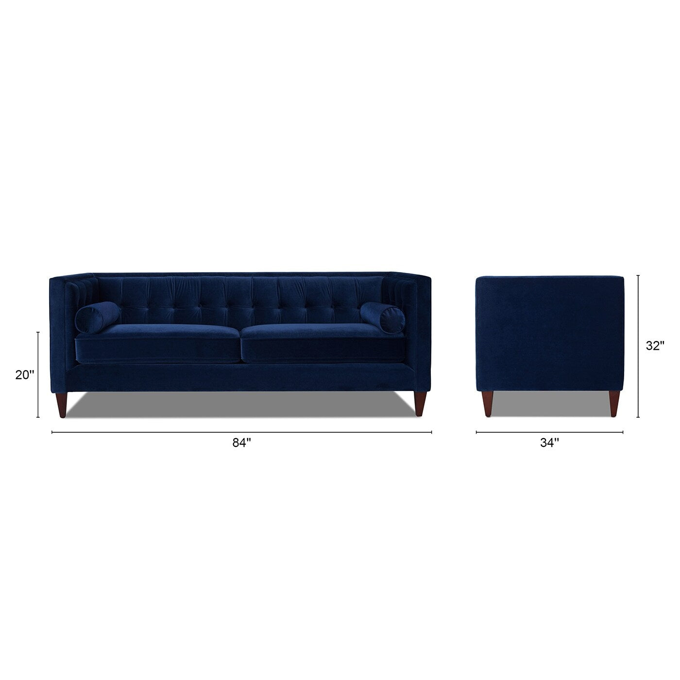 Divano moderno imbottito e trapuntato Jack 84